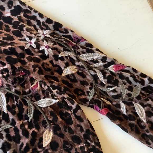 NWT Johnny Was Penelope Leopard Velvet Butterfly Embroidered Bolero Jacket S - Picture 13 of 16